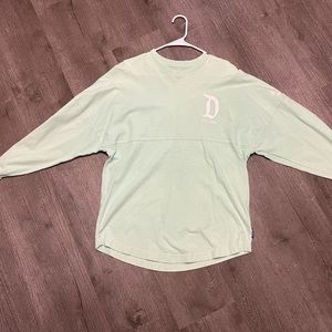Mint green Disneyland long sleeved jersey shirt